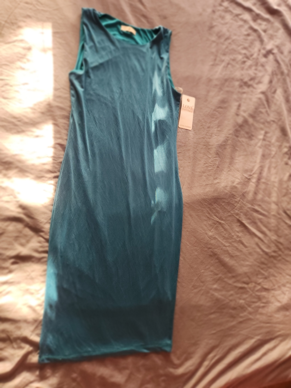 Sleeveless Teal Bodycon Dress - Love Tree
